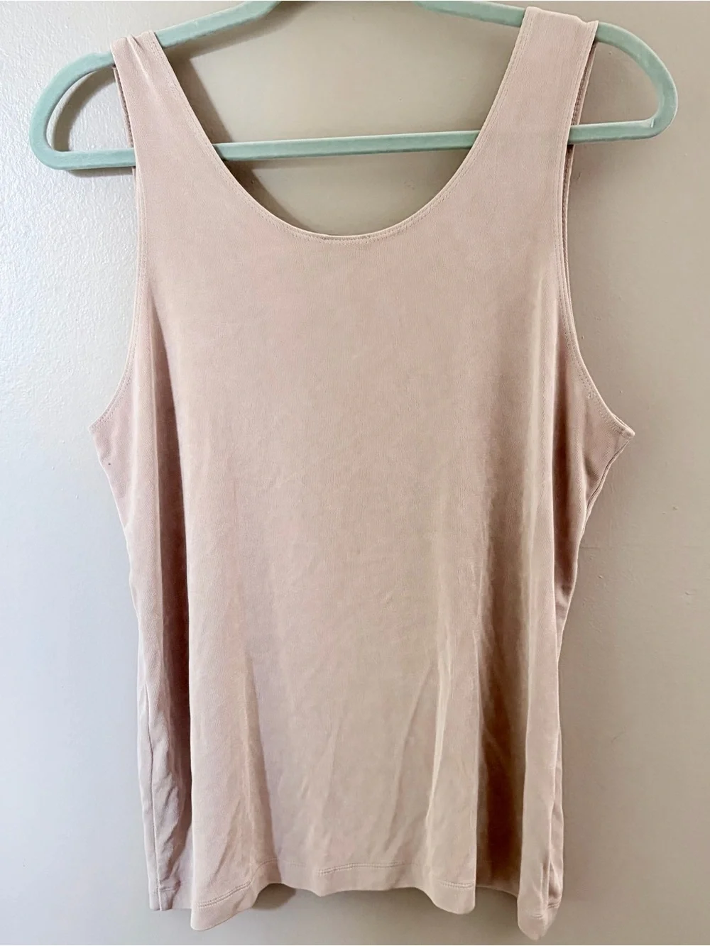 Travelers by Chico’s Beige Slinky Knit Scoop Neck Tank Top Size XL 16